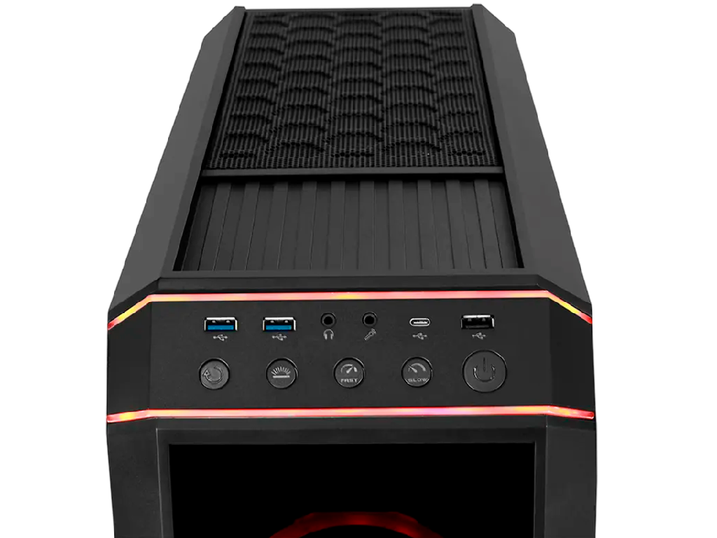 Case ATX Chieftec STALLION II, w/o PSU, 0.6mm, 4x120mm ARGB, Front Side Tempered Glass, ARGB Hub, 1xUSB-C, 2xUSB3.2, 1xUSB2.0, 4x2.5", 2x3.5", Black . PN GP-02B-UC-OP - миниатюра 2