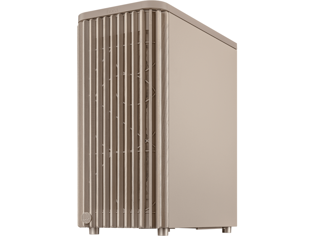 Case ATX ASUS ProArt PA401 Wood Edition Beige - Mesh Pa Panel No Psu Mesh Panel Side 2X160 Mm Fans Front 1X120 Mm Fan Rear 2XUSB 32 GEN1 USB 32 GEN2 Type C Audioout Mic Carcasakorpus - миниатюра 3