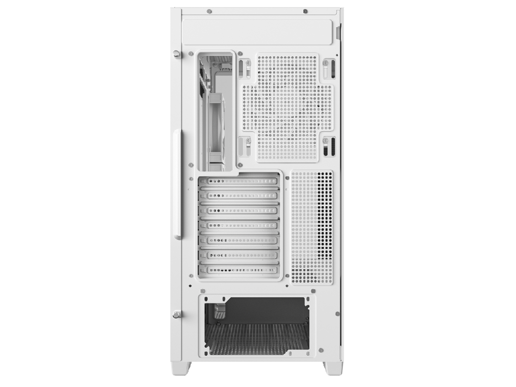 DEEPCOOL ”CG580 4F V2 WH” ATX Case, Picturesque single-chamber panoramic case with 270°view, without PSU, Tool-less, 4x ARGB 120mm PWM fans, Support 360mm radiator, Megnetic dust filters, 33mm for Cable Management, 2x2.5”SSD/2x3.5”HDD, 1xType-C, 2xUSB3.0, 1xAudio, 8.8kg, White - миниатюра 8