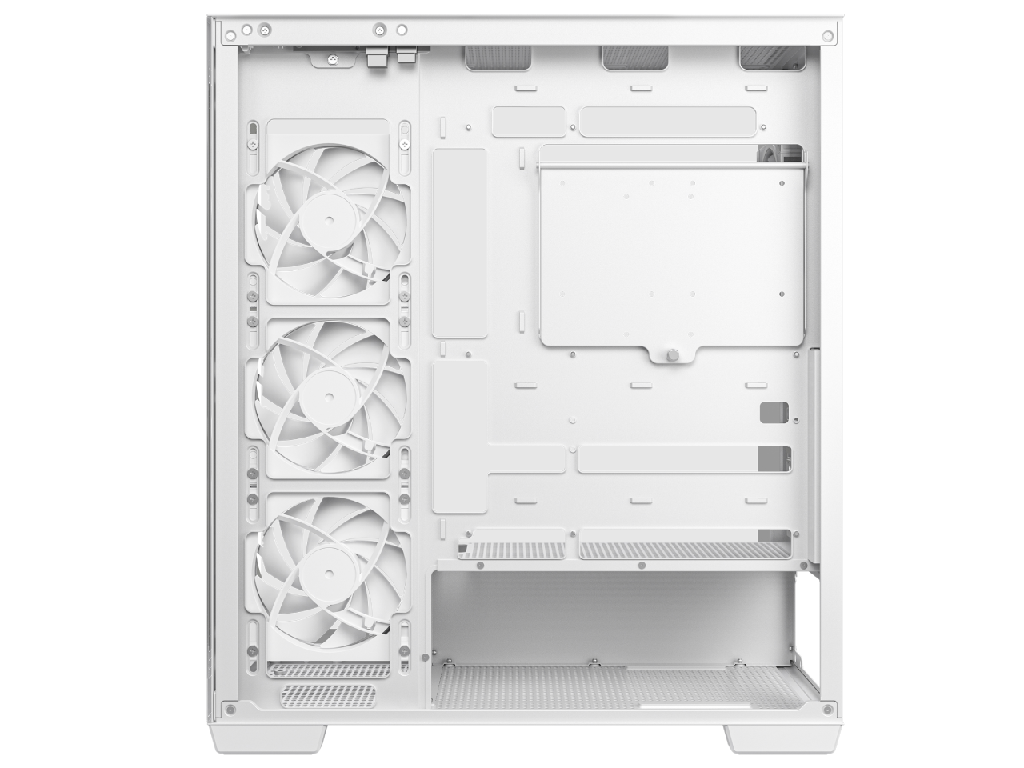 DEEPCOOL ”CG580 4F V2 WH” ATX Case, Picturesque single-chamber panoramic case with 270°view, without PSU, Tool-less, 4x ARGB 120mm PWM fans, Support 360mm radiator, Megnetic dust filters, 33mm for Cable Management, 2x2.5”SSD/2x3.5”HDD, 1xType-C, 2xUSB3.0, 1xAudio, 8.8kg, White - миниатюра 5
