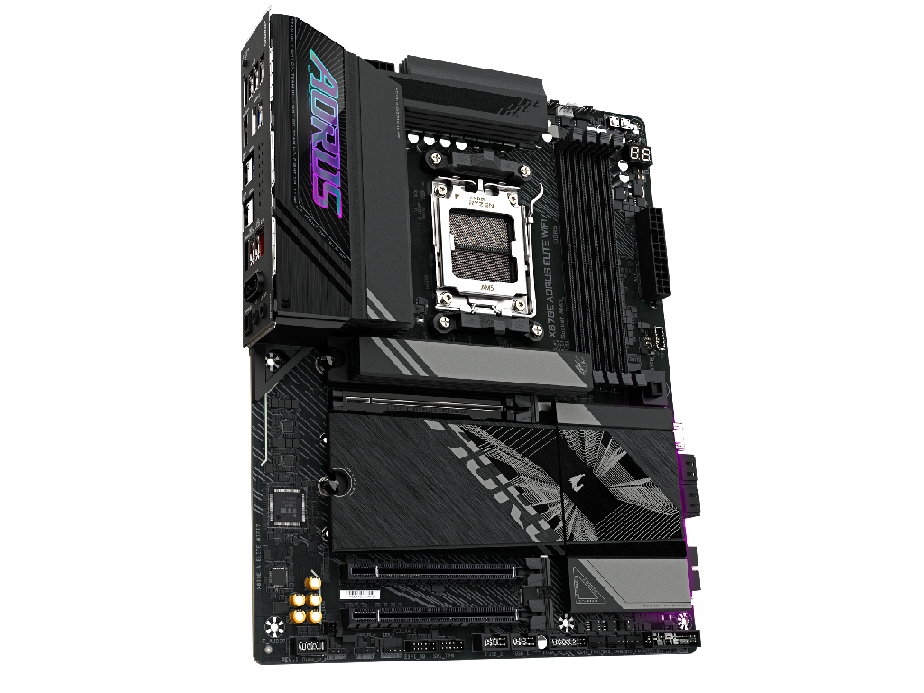 MB AM5 Gigabyte X870E A ELITE WIFI7 ATX Factor de forma a placii de baza ATX Socket AM5 Chipset AMD X870E Tip Memorie DDR5 SDRAM Capacitate max. Totala RAM 256GB Sloturi memorie 4x DIMM Frecven%3Fa memorie 5200 MHz - миниатюра 3