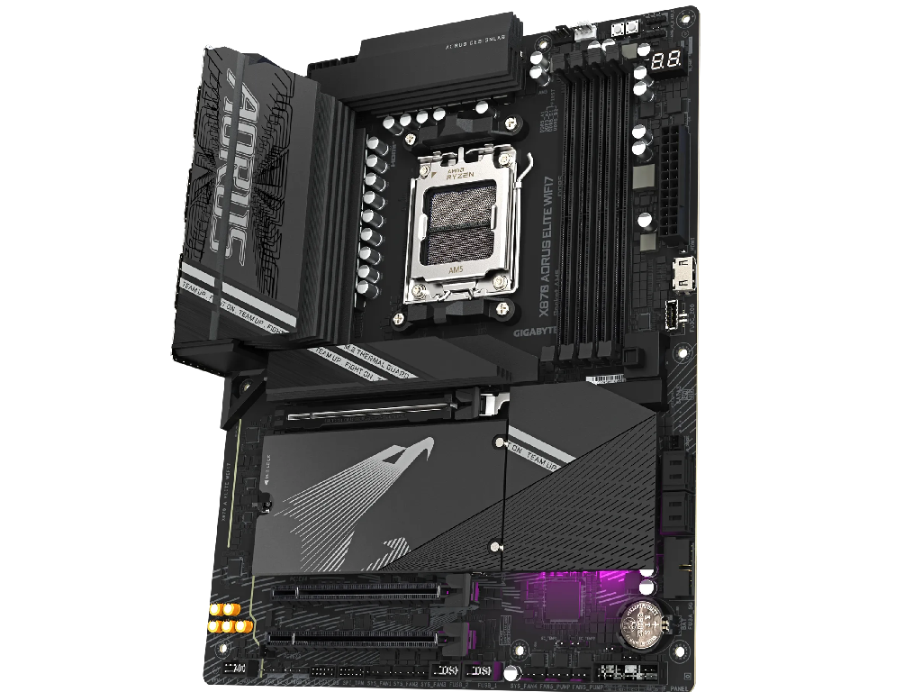 MB AM5 Gigabyte X870 A ELITE WIFI7 ATX Factor de forma a placii de baza ATX Socket AM5 Chipset AMD X870 Tip Memorie DDR5 SDRAM Capacitate max. Totala RAM 256GB Sloturi memorie 4x DIMM Frecven%3Fa memorie 8200 Mhz - миниатюра 4