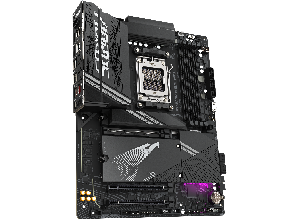 MB AM5 Gigabyte X870 A ELITE WIFI7 ATX Factor de forma a placii de baza ATX Socket AM5 Chipset AMD X870 Tip Memorie DDR5 SDRAM Capacitate max. Totala RAM 256GB Sloturi memorie 4x DIMM Frecven%3Fa memorie 8200 Mhz - миниатюра 3