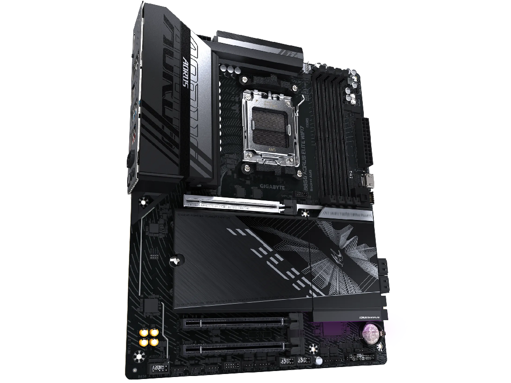 MB AM5 Gigabyte B850 A ELITE WF7 ATX Factor de forma a placii de baza ATX Socket AM5 Chipset AMD B850 Tip Memorie DDR5 SDRAM Capacitate max. Totala RAM 256GB Sloturi memorie 4x DIMM Frecven%3Fa memorie 5200 MHz - миниатюра 3