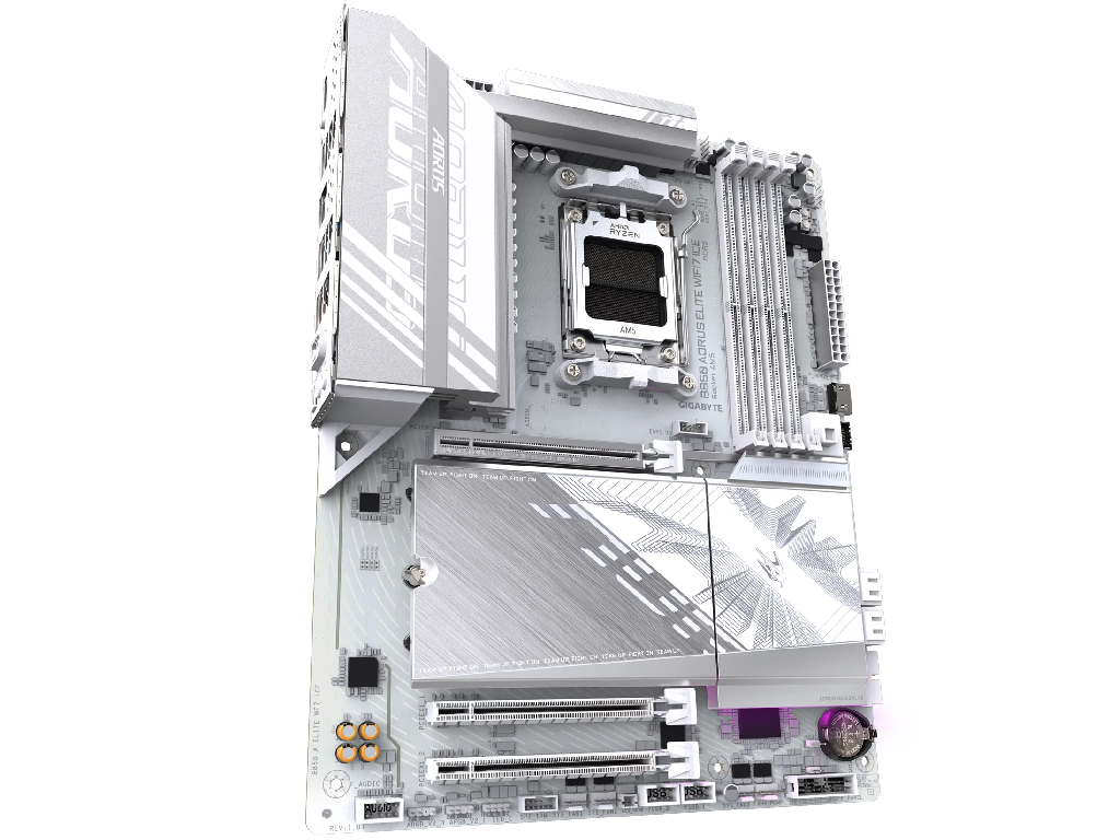 MB AM5 Gigabyte B850 A ELITE WIFI7 ICE ATX Factor de fo Forma A Placii De Baza Atx Socket AM5 Chipset Amd B850 Tip Memorie DDR5 Sdram Capacitate Max Totala RAM 256GB Sloturi Memorie 4X Dimm Frecventa Me - миниатюра 3