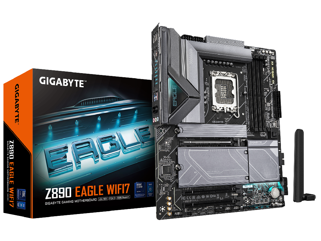 MB S1851 Gigabyte Z890 EAGLE ATX Factor de forma a plac Placii De Baza Atx Socket LGA1851 Chipset Intel Z890 Tip Memorie DDR5 Sdram Capacitate Max Totala RAM 256GB Sloturi Memorie 4X Dimm FRECVEN3FA Memo