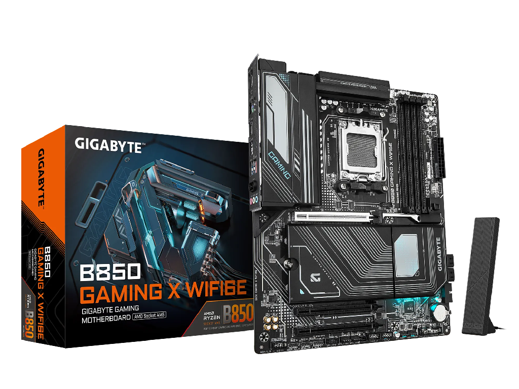 MB AM5 Gigabyte B850 GAMING X WIFI6E ATX Factor de form Forma A Placii De Baza Atx Socket AM5 Chipset Amd B850 Tip Memorie DDR5 Sdram Capacitate Max Totala RAM 256GB Sloturi Memorie 4X Dimm FRECVEN3FA Me