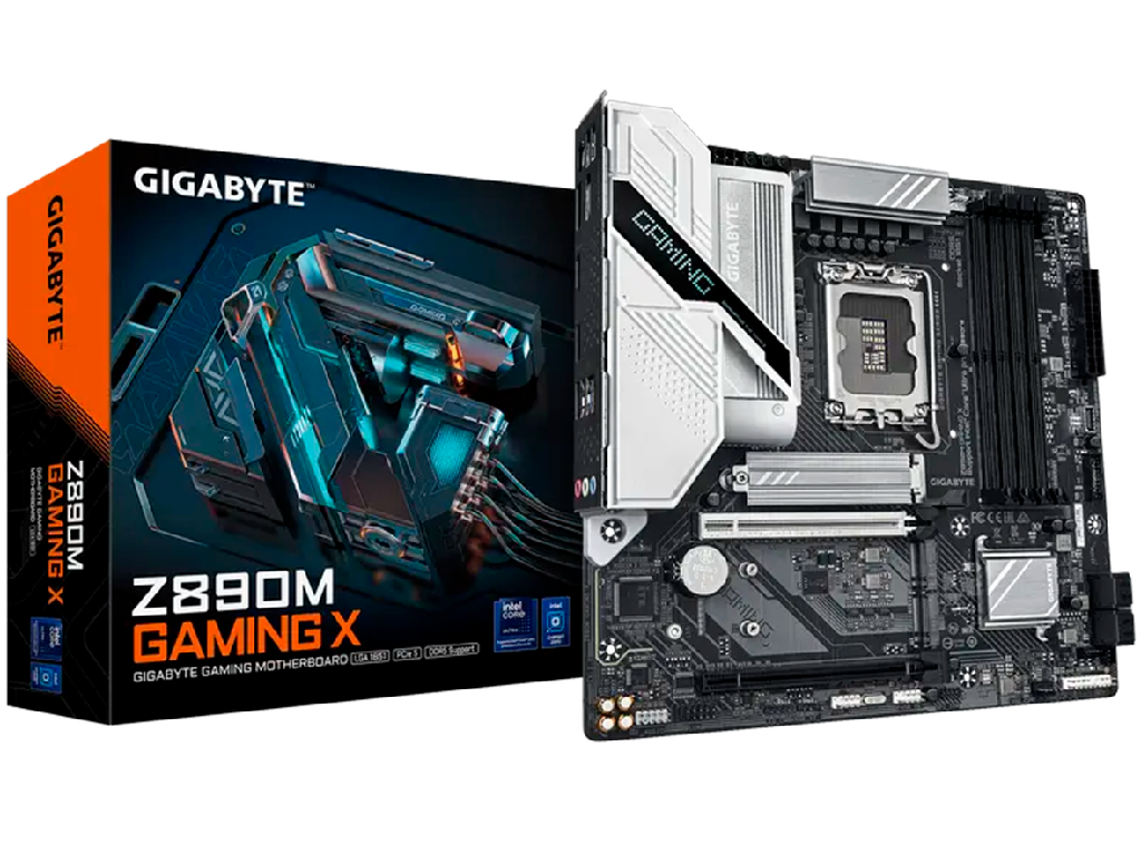 MB S1851 Gigabyte Z890M GAMING X mATX Factor de forma a placii de baza Micro-ATX Socket LGA1851 Chipset Intel Z890 Tip Memorie DDR5 SDRAM Capacitate max. Totala RAM 256GB Sloturi memorie 4x DIMM Frecven%3Fa memorie 5600 MHz