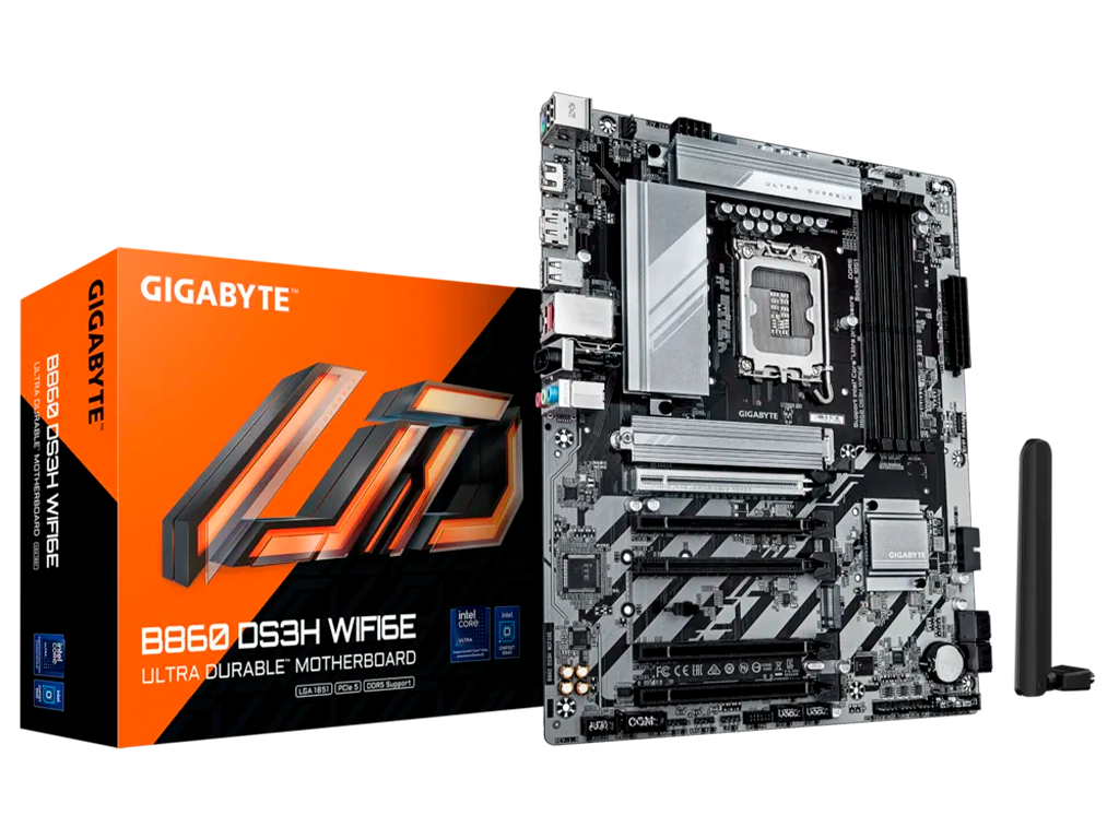 MB S1851 Gigabyte B860 DS3H WIFI6E ATX Factor de forma a placii de baza ATX Socket LGA1851 Chipset Intel B860 Tip Memorie DDR5 SDRAM Capacitate max. Totala RAM 256GB Sloturi memorie 4x DIMM Frecven%3Fa memorie 6400 MHz