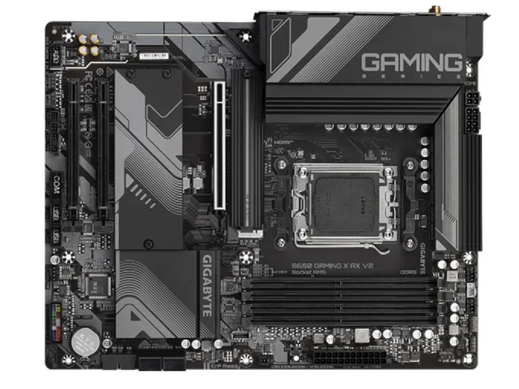 GIGABYTE B650 GAMING X AX V2, Socket AM5, 12Phases, AMD B650, Dual 4xDDR5-8000, APU AMD graphics, HDMI, DP, 3xPCIe4.0 X16, 4xSATA3, RAID, 3xM.2 PCIe 5.0, Realtek 7.1 Audio, 2.5GbE LAN, WiFi6E/BT, 1xUSB-C 3.2Gen2x2, 2xUSB 3.2Gen2(1A+1C), 5xUSB3.2, RGB Fusion 2.0, ATX - миниатюра 4
