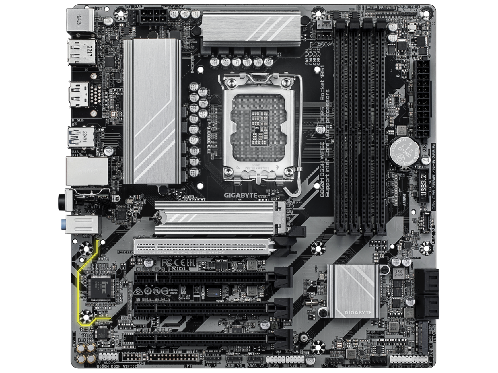 MB S1851 Gigabyte B860M DS3H WIFI6E mATX Factor de form Forma A Placii De Baza Microatx Socket LGA1851 Chipset Intel B860 Tip Memorie DDR5 Sdram Capacitate Max Totala RAM 256GB Sloturi Memorie 4X Dimm Fr - миниатюра 2