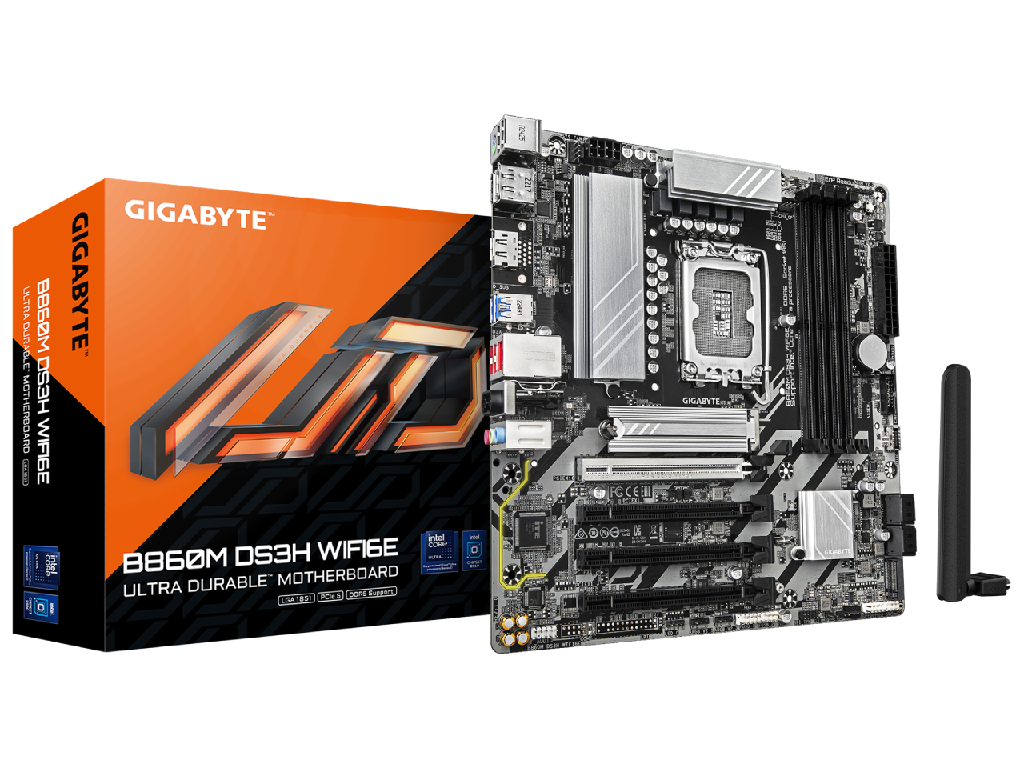 MB S1851 Gigabyte B860M DS3H WIFI6E mATX Factor de form Forma A Placii De Baza Microatx Socket LGA1851 Chipset Intel B860 Tip Memorie DDR5 Sdram Capacitate Max Totala RAM 256GB Sloturi Memorie 4X Dimm Fr