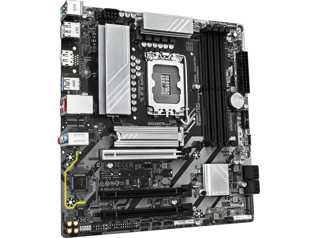 MB S1851 Gigabyte B860M DS3H mATX Factor de forma a pla Placii De Baza Microatx Socket LGA1851 Chipset Intel B860 Tip Memorie DDR5 Sdram Capacitate Max Totala RAM 256GB Sloturi Memorie 4X Dimm Frecventa - миниатюра 3