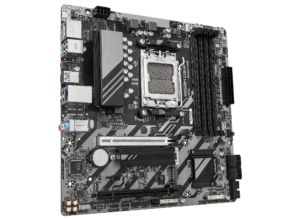 GIGABYTE B850M D3HP, Socket AM5, 9Phases, AMD B850, Dual 4xDDR5-8200, APU AMD graphics, HDMI, 2xDP, 2xPCIe5.0 X16, 4xSATA3, RAID, 2xM.2 PCIe 5.0, Realtek 7.1 HDA, 1x2.5GbE LAN, 2xUSB-C 3.2, 5xUSB3.2, RGB Fusion 2.0, mATX - миниатюра 3