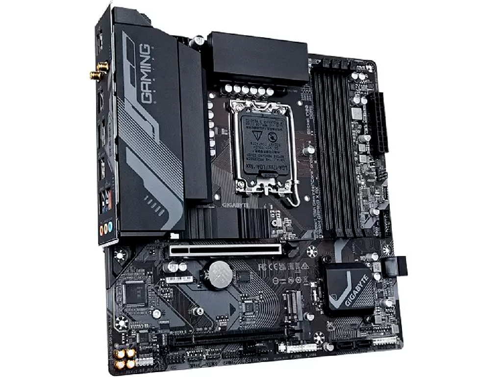GIGABYTE B760M GAMING X AX, Socket 1700, Intel® B760 (1, 141312TH Gen CPU 10PHASES CPU Igpu Dual 4XDDR57600 Hdmi Dp 2XPCIE X16 4XSATA3 Raid 2XM2 40 ALC897 Hda 71 1X25GB E Lan WIFI6EBT) - миниатюра 3