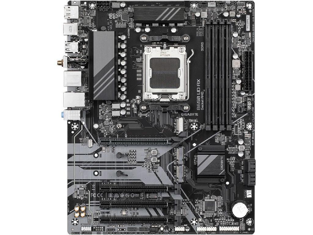 GIGABYTE B650 UD AX, Socket AM5, 10Phases, AMD B650, Du Dual 4XDDR58000 Apu Amd Graphics Hdmi Dp 4XPCIE40 X16 4XSATA3 Raid 3XM2 Pcie 50 Realtek 71 Hda 1XGBE Lan WIFI6BT 2XUSB 32GEN2 2X - миниатюра 3
