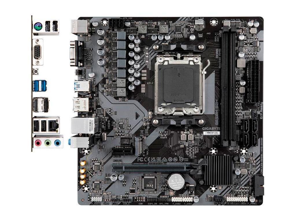 GIGABYTE B650M S2H, Socket AM5, 9Phases, AMD B650, Dual 2xDDR5-6400, APU AMD graphics, VGA, HDMI, DP, 1xPCIe4.0 X16, 4xSATA3, RAID, 1xM.2PCIe 4.0, 1xPCIeX1, Realtek 7.1 HDA, 1GbE LAN, 4xUSB3.2, RGB Fusion 2.0, mATX - миниатюра 4
