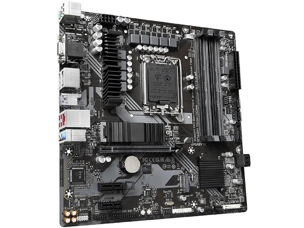 GIGABYTE B760M DS3H DDR4, Socket 1700, Intel® B760 (13/12th Gen CPU), 9Phases, CPU iGPU, Dual 4xDDR4-5333, VGA, HDMI, 2xDP, 1xPCIe X16, 4xSATA3, RAID, 2xM.2 4.0, 2xPCIe X1, ALC897 HDA 7.1, 1x2.5GbE LAN, 1xUSB-C 3.2 Gen2, 5xUSB 3.2, RGB Fusion 2.0, mATX - миниатюра 4
