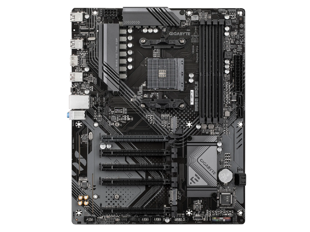 Mb AM4 Gigabyte B550 Eagle Atx Factor De Forma A Placii De Baza Atx Socket AM4 Chipset Amd B550 Tip Memorie DDR4 Sdram Capacitate Max Totala RAM 128 Gb Sloturi Memorie 4X Dimm Frecventa Memorie 3200 - миниатюра 2