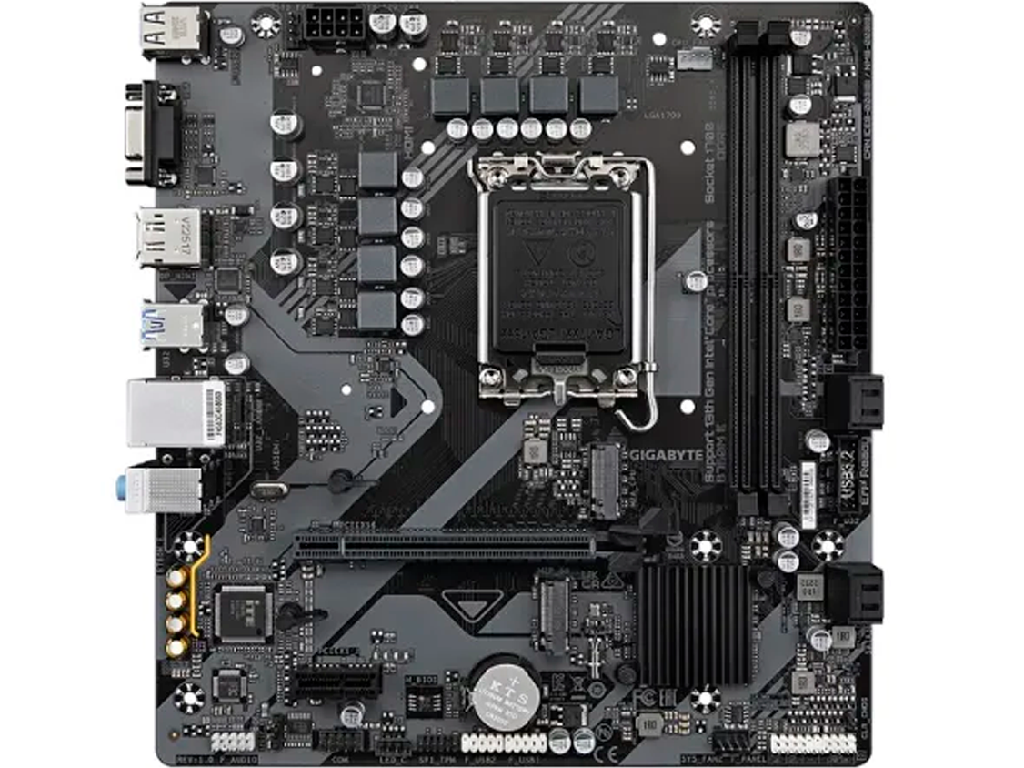 MB S1700 Gigabyte B760M E mATX Factor de forma a placii de baza Micro-ATX Socket LGA1700 Chipset Intel B760 Tip Memorie DDR5 SDRAM Capacitate max. Totala RAM 128 GB Sloturi memorie 4x DIMM Frecven%3Fa memorie 4000 MHz - миниатюра 2