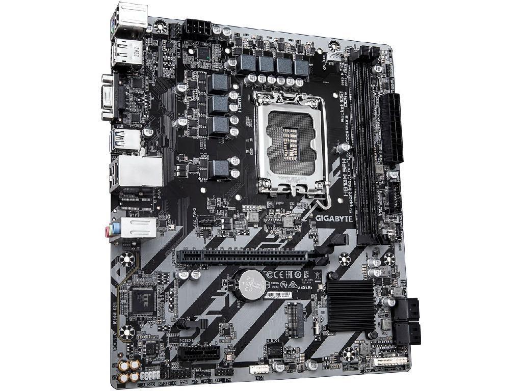 GIGABYTE H810M S2H, Socket 1851, 11Phases, Intel® H810 (Ultra 2 Series CPU), CPU graphics, VGA, HDMI, DP, Dual 2xDDR5-6400, 1xPCIe X16 4.0, 4xSATA3, RAID, 1xM.2 4.0, 1xPCIe X1, Realtek 7.1 HDA, 1GbE LAN, 4xUSB3.2(1C+3A), RGB Aura Sync, mATX - миниатюра 3