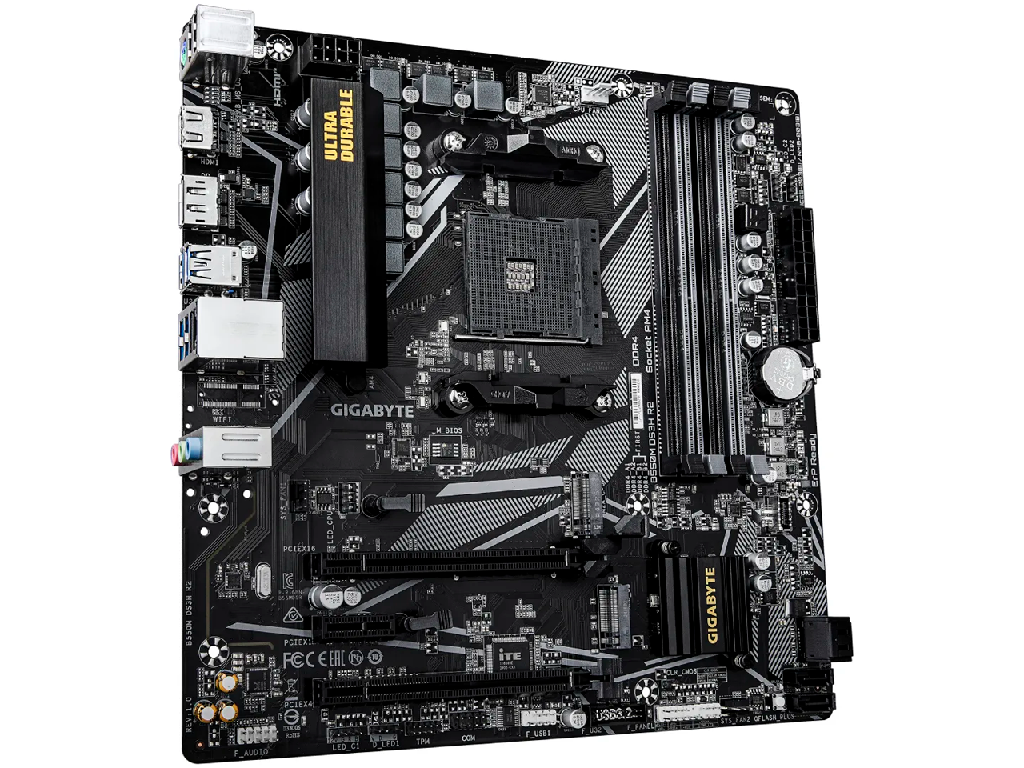 MB AM4 Gigabyte B550M DS3H R2 mATX Factor de forma a pl Placii De Baza Microatx Socket AM4 Chipset Amd B550 Tip Memorie DDR4 Sdram Capacitate Max Totala RAM 128 Gb Sloturi Memorie 4X Dimm Frecventa Mem - миниатюра 3