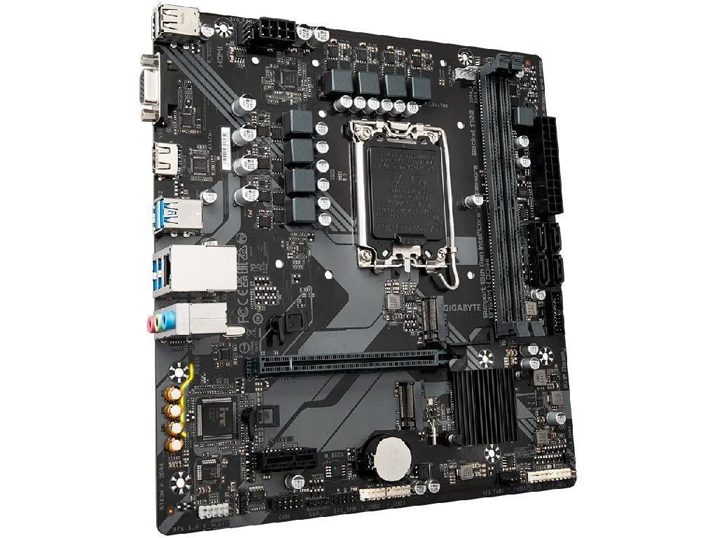 GIGABYTE B760M H DDR4, Socket 1700, Intel® B760 (13/12th Gen CPU), 8Phases, CPU iGPU, Dual 2xDDR4-3200, VGA, HDMI, 1xPCIe X16, 4xSATA3, RAID, 2xM.2 4.0, 1xPCIe X1, ALC897 HDA 7.1, 1xGbE LAN, 6xUSB 3.2, RGB Led, mATX - миниатюра 2