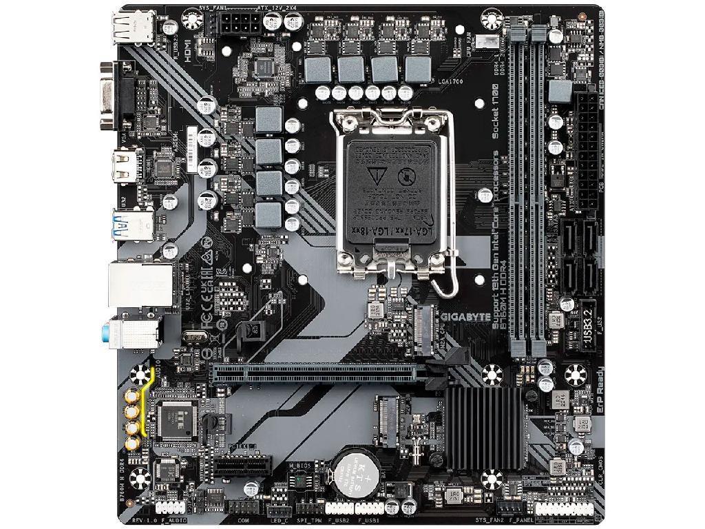 GIGABYTE B760M H DDR4, Socket 1700, Intel® B760 (13/12th Gen CPU), 8Phases, CPU iGPU, Dual 2xDDR4-3200, VGA, HDMI, 1xPCIe X16, 4xSATA3, RAID, 2xM.2 4.0, 1xPCIe X1, ALC897 HDA 7.1, 1xGbE LAN, 6xUSB 3.2, RGB Led, mATX - миниатюра 3