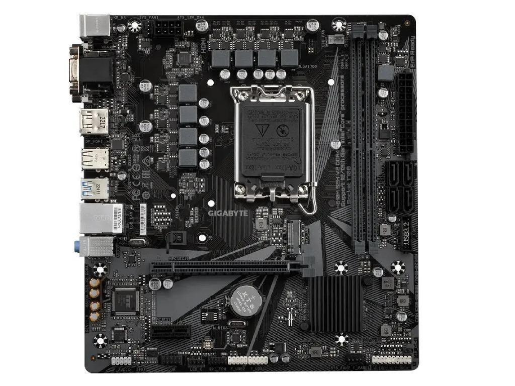 MB S1700 Gigabyte H610M S2H V2 mATX Factor de forma a p Placii De Baza Microatx Socket LGA1700 Chipset Intel H610 Tip Memorie DDR5 Sdram Capacitate Max Totala RAM 96GB Sloturi Memorie 2X Dimm Fr - миниатюра 2