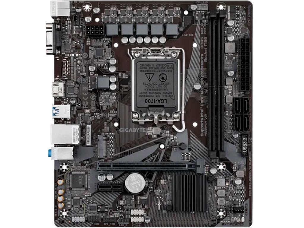 Mb S1700 Gigabyte H610M H V2 Matx Factor De Forma A Placii De Baza Microatx Socket LGA1700 Chipset Intel H610 Tip Memorie DDR5 Sdram Capacitate Max Totala RAM 64GB Sloturi Memorie 2X Dimm Frec - миниатюра 2