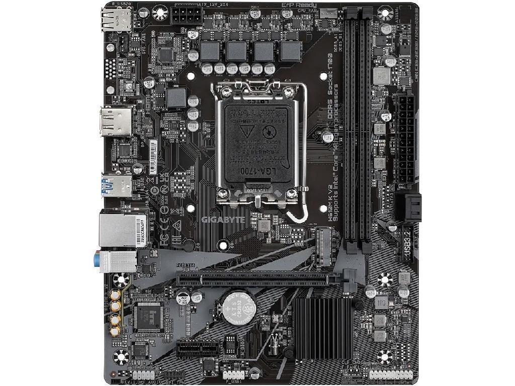 GIGABYTE H610M K V2, Socket 1700, Intel® H610 (14/13/12th Gen CPU), Dual 2xDDR5-5600, HDMI, DP, CPU Intel graphics, 1xPCIe X16 4.0, 2xSATA3, 1xM.2, 1xPCIe X1, ALC897 7.1 HDA, 1xGbE LAN, 4xUSB3.2, mATX - миниатюра 3
