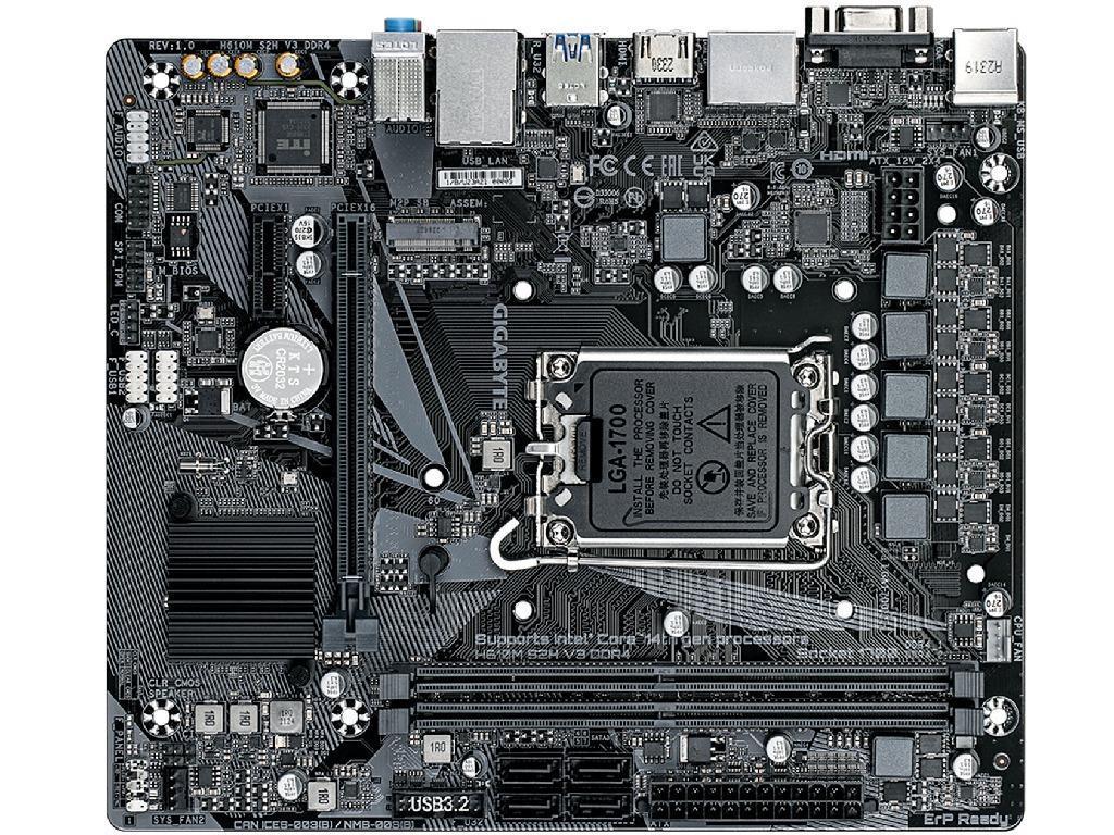 GIGABYTE H610M S2H V3 DDR4, Socket 1700, Intel® H610 (1, 141312TH Gen CPU 8PHASES Dual 2XDDR43200 Vga Hdmi 2XDP CPU Intel Graphics 1XPCIE X16 40 4XSATA3 1XM2 1XPCIE X1 ALC897 71 1XGBE) - миниатюра 4