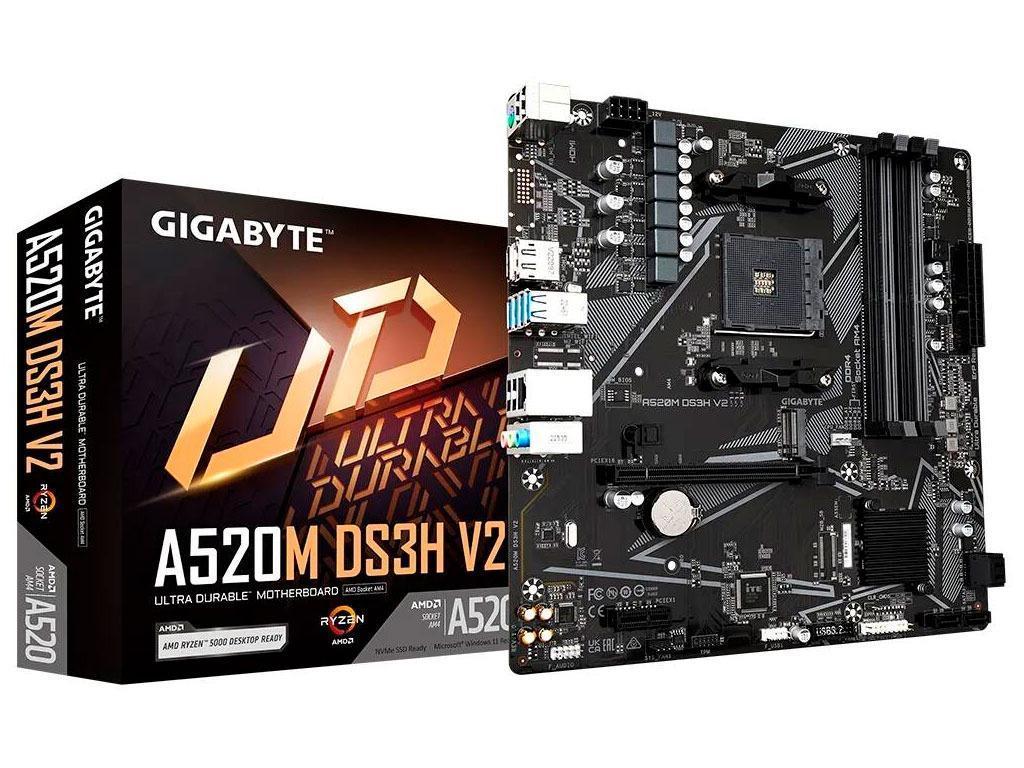 MB AM4 Gigabyte A520M DS3H V2 mATX Factor de forma a pl Placii De Baza Microatx Socket AM4 Chipset Amd A520 Tip Memorie DDR4 Sdram Capacitate Max Totala RAM 128 Gb Sloturi Memorie 4X Dimm Frecven