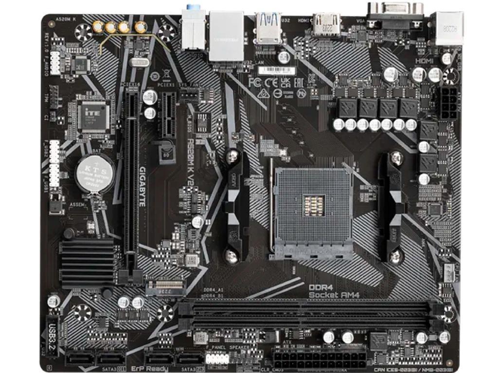 Mb AM4 Gigabyte A520M K V2 Matx Https WWWGIGABYTECOMMOTHERBOARDA520MKV2REV10SPSP - миниатюра 4
