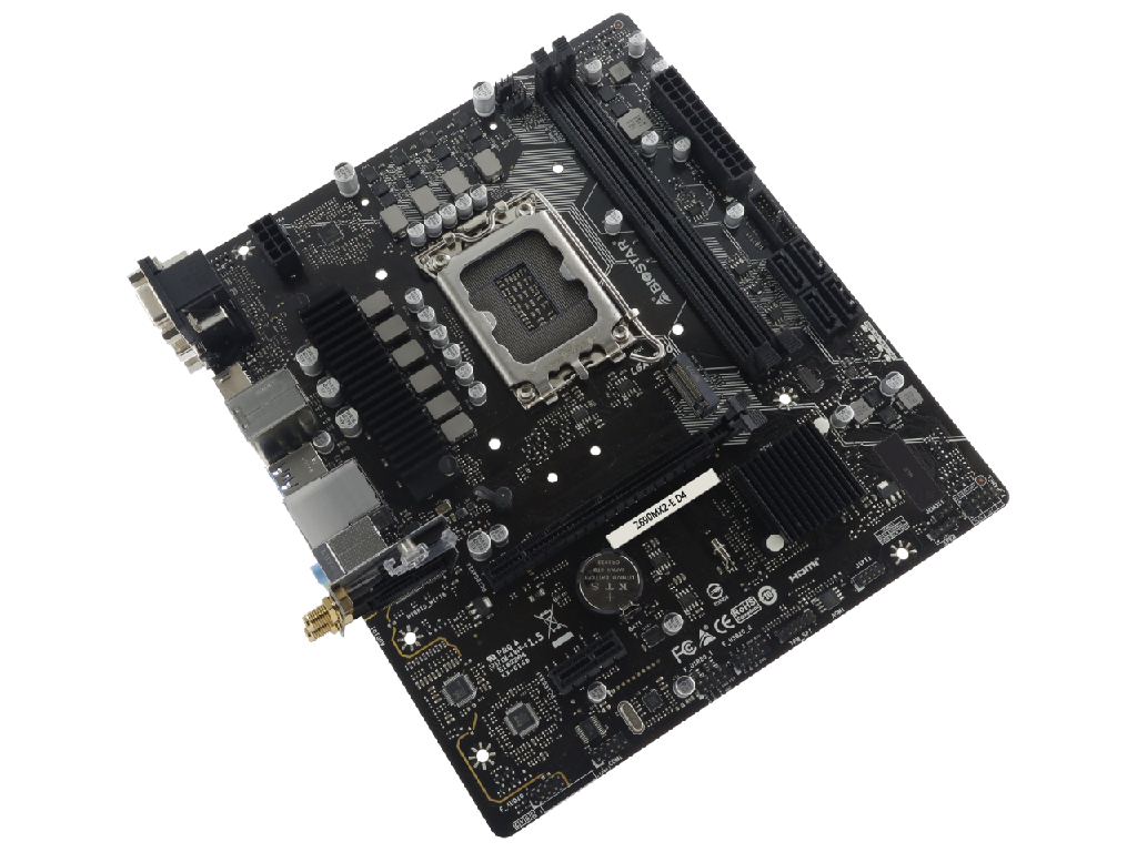 BIOSTAR Z690MX2-E D4, Socket 1700, 10Phases, Intel® Z690 (14/13/12th Gen CPU), CPU graphics, VGA, DVI, HDMI, Dual 2xDDR4-4400, 1xPCIe X16 4.0, 4xSATA3, RAID, 1xM.2 4.0, 1xM.2 E-key for Wi-Fi, 1xPCIe X1, ALC897 7.1 HDA, 2.5GbE LAN, 4xUSB3.2, mATX - миниатюра 3