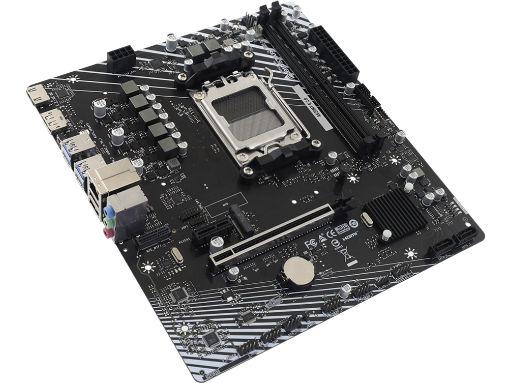 BIOSTAR A620MT-E 2.0, Socket AM5, 8Phases, AMD A620, Dual 2xDDR5-8000, APU AMD graphics, HDMI, DP, 1xPCIe X16, 2xSATA3, RAID, 1xM.2 4.0, 1xM.2-E for WiFi, 1xPCIe X1, ALC897 7.1 HDA, GbE LAN, Front 1xUSB-C 3.2 Gen2 header, 6xUSB3.2, mATX - миниатюра 3