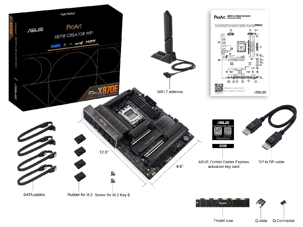 MB AM5 Asus ProArt X870E-CREATOR WIFI ATX Factor de forma a placii de baza ATX Socket AM5 Chipset AMD X870E Tip Memorie DDR5 SDRAM Capacitate max. Totala RAM 256GB Sloturi memorie 4x DIMM Frecventa memorie 4400 MHz - миниатюра 8