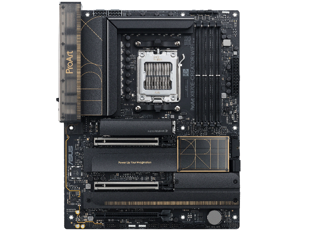 MB AM5 Asus ProArt X870E-CREATOR WIFI ATX Factor de forma a placii de baza ATX Socket AM5 Chipset AMD X870E Tip Memorie DDR5 SDRAM Capacitate max. Totala RAM 256GB Sloturi memorie 4x DIMM Frecventa memorie 4400 MHz - миниатюра 2