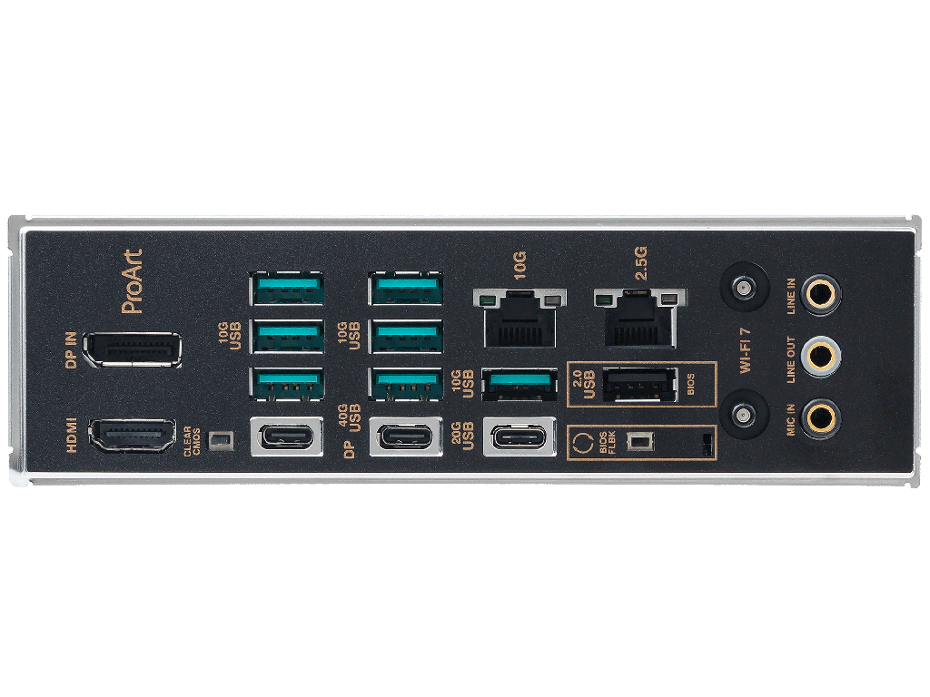 MB AM5 Asus ProArt X870E-CREATOR WIFI ATX Factor de forma a placii de baza ATX Socket AM5 Chipset AMD X870E Tip Memorie DDR5 SDRAM Capacitate max. Totala RAM 256GB Sloturi memorie 4x DIMM Frecventa memorie 4400 MHz - миниатюра 6