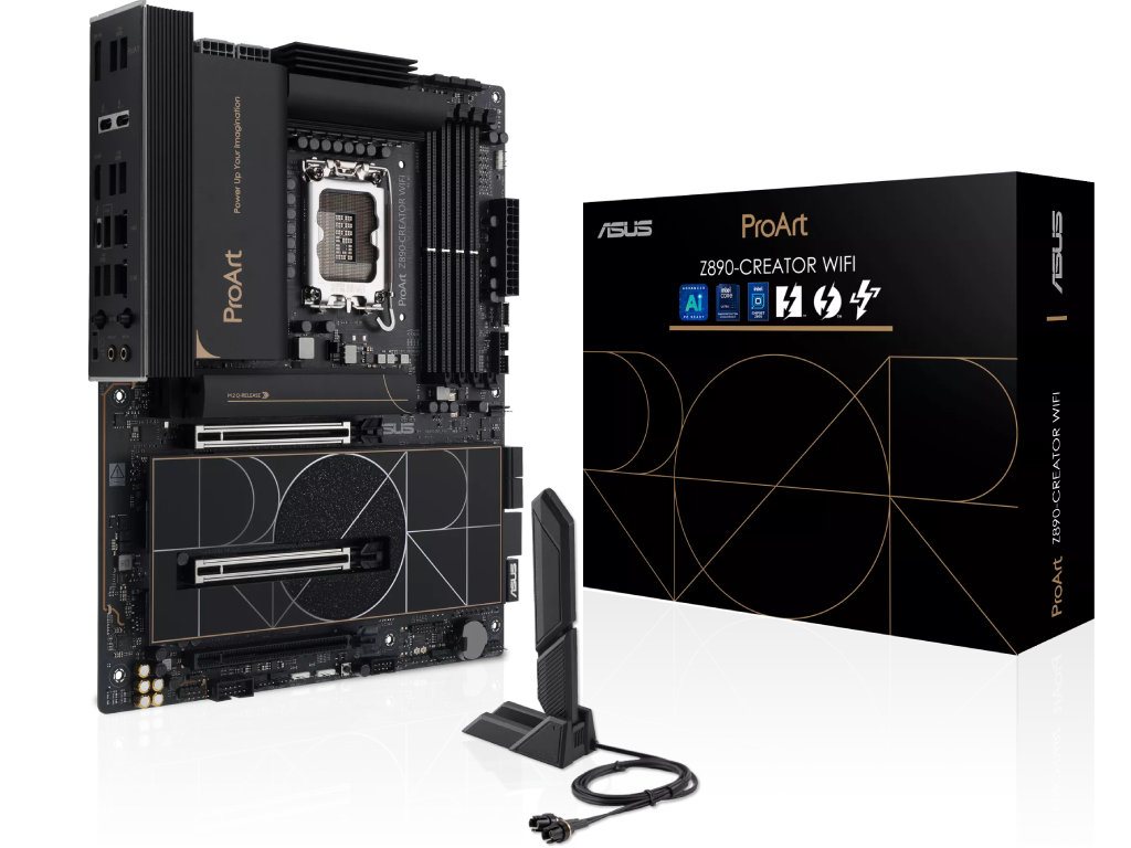 MB S1851 Asus PROART Z890-CREATOR WIFI ATX Factor de forma a placii de baza ATX Socket LGA1851 Chipset Intel Z890 Tip Memorie DDR5 SDRAM Capacitate max. Totala RAM 256GB Sloturi memorie 4x DIMM