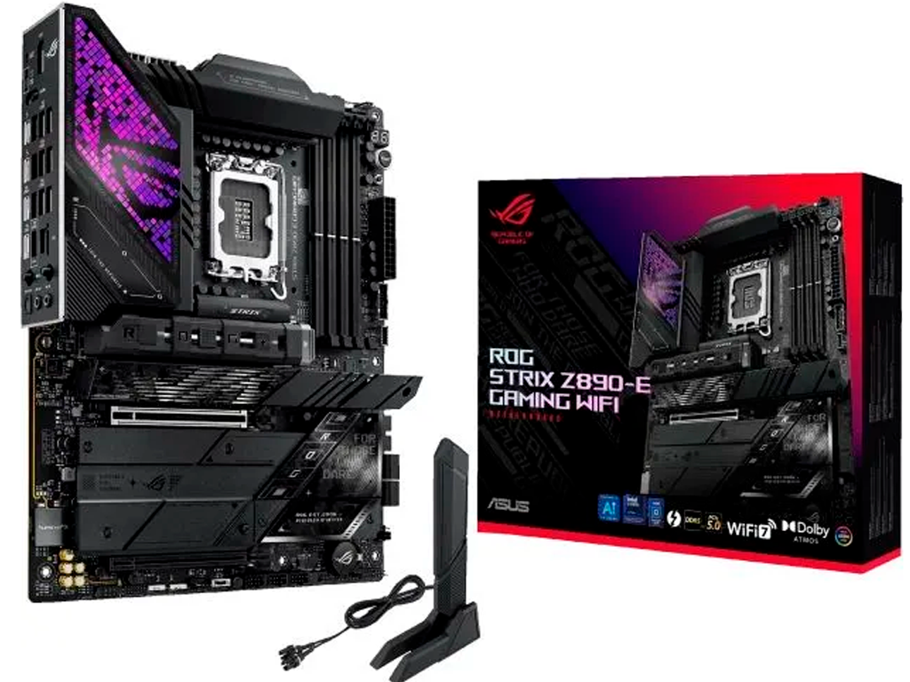MB S1851 Asus ROG STRIX Z890-E GAMING WIFI ATX Factor de forma a placii de baza ATX Socket LGA1851 Chipset Intel Z890 Tip Memorie DDR5 SDRAM Capacitate max. Totala RAM 192GB Sloturi memorie 4x DIMM