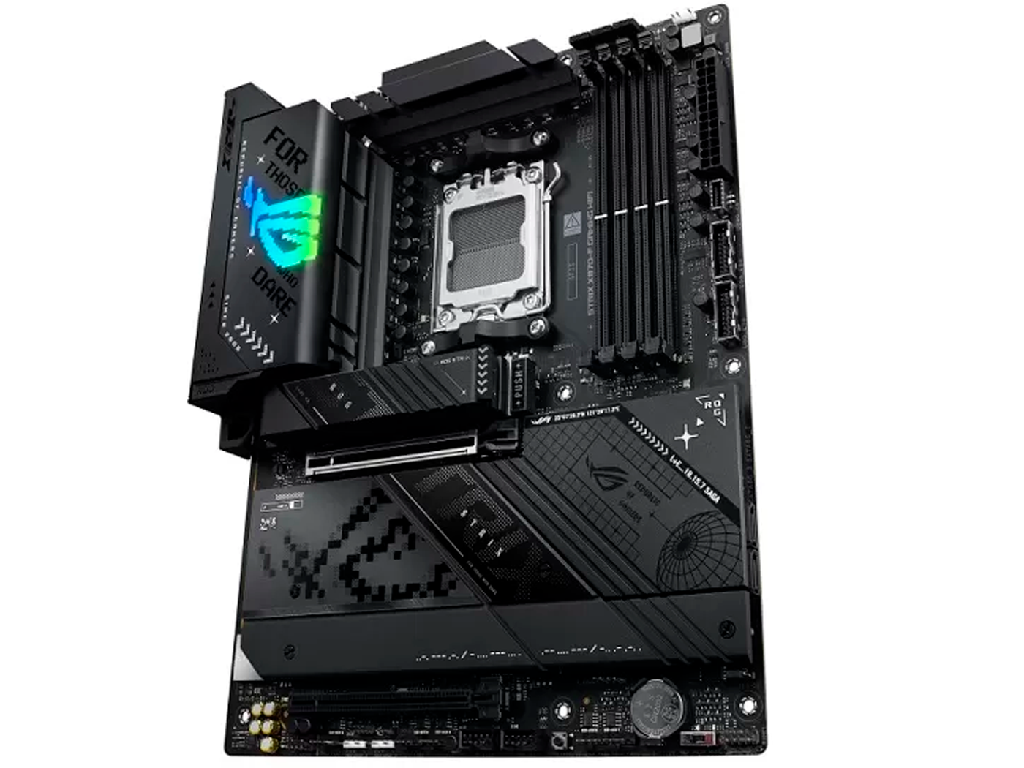 ASUS ROG STRIX X870-F GAMING WIFI, Socket AM5, AMD X870, 20Phases, Dual 4xDDR5-8000+, APU AMD graphics, HDMI, DP, 2xPCIe 5.0 X16, 2xSATA3, RAID, 4xM.2 PCIe 5.0, 1xPCIe x4, ALC 4080 HDA, 2.5GbE LAN, WiFi7/BT, 2xUSB4(Type-C), 1xUSB-C2x2, 6xUSB3.2 Gen2(5A+1C), 4xUSB3.2, Aura Sync RGB 2.0, ATX - миниатюра 5
