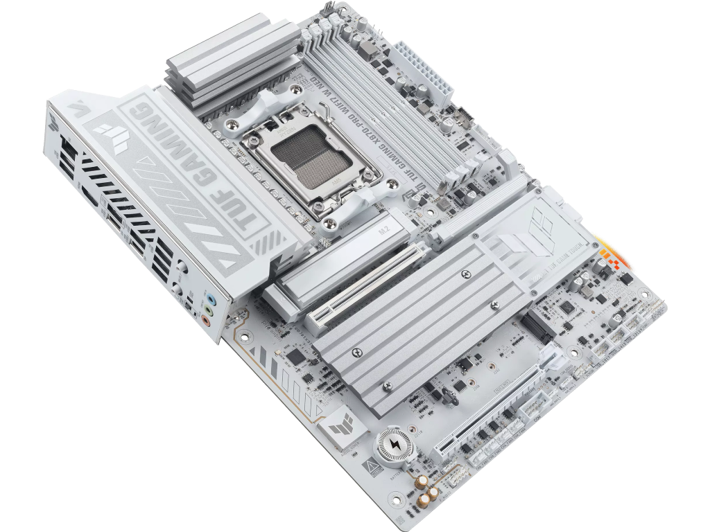 ASUS TUF GAMING X870-PRO WIFI7 W NEO AMD X870, AM5, Dual DDR5 8600+ MHz, PCI-E 5.0 x16, HDMI/2xUSB4 USB Type-C Display Output, SATA PCIe RAID, 2xM.2 PCIe 5.0 x4 Socket, 2xM.2 PCIe 4.0 x4, SB 8-Ch., WiFi7 (placa de baza/материнская плата) - миниатюра 4