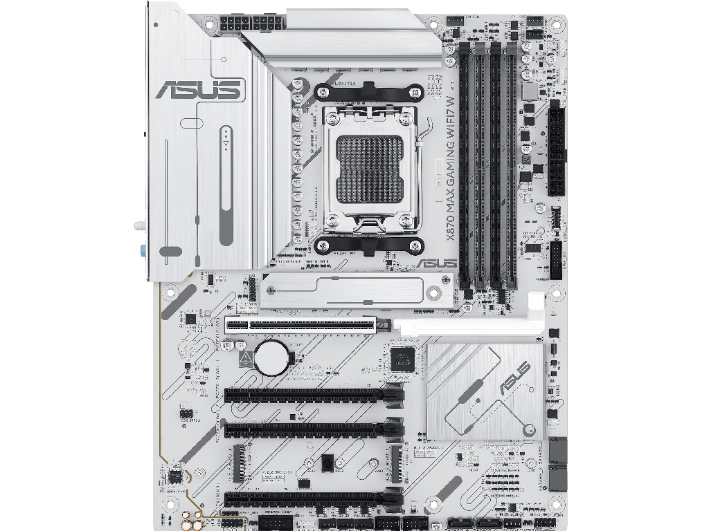 MB AM5 Asus X870 MAX GAMING WIFI7 W ATX Factor de forma a placii de baza ATX Socket AM5 Chipset AMD X870 Tip Memorie DDR5 SDRAM Capacitate max. Totala RAM 256GB Sloturi memorie 4x DIMM - миниатюра 2