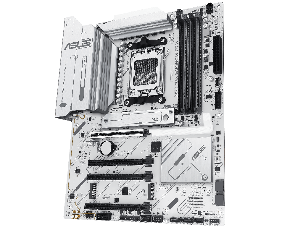 MB AM5 Asus X870 MAX GAMING WIFI7 W ATX Factor de forma a placii de baza ATX Socket AM5 Chipset AMD X870 Tip Memorie DDR5 SDRAM Capacitate max. Totala RAM 256GB Sloturi memorie 4x DIMM - миниатюра 5