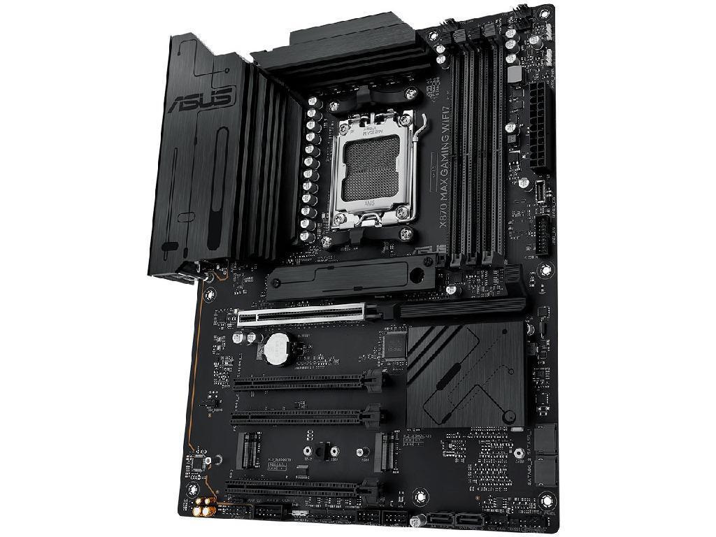 ASUS X870 MAX GAMING WIFI7 AMD X870, AM5, Dual DDR5 800 8000 Mhz Pcie 50 X16 HDMI2XUSB4 USB Typec Display Output Sata Pcie Raid M2 Pcie 50 X4 Socket 2XM2 Pcie 40 X4 Sb 8CH WIFI7 Placa D - миниатюра 5