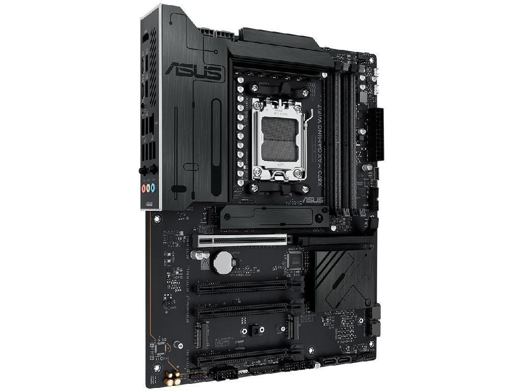ASUS X870 MAX GAMING WIFI7 AMD X870, AM5, Dual DDR5 800 8000 Mhz Pcie 50 X16 HDMI2XUSB4 USB Typec Display Output Sata Pcie Raid M2 Pcie 50 X4 Socket 2XM2 Pcie 40 X4 Sb 8CH WIFI7 Placa D - миниатюра 3