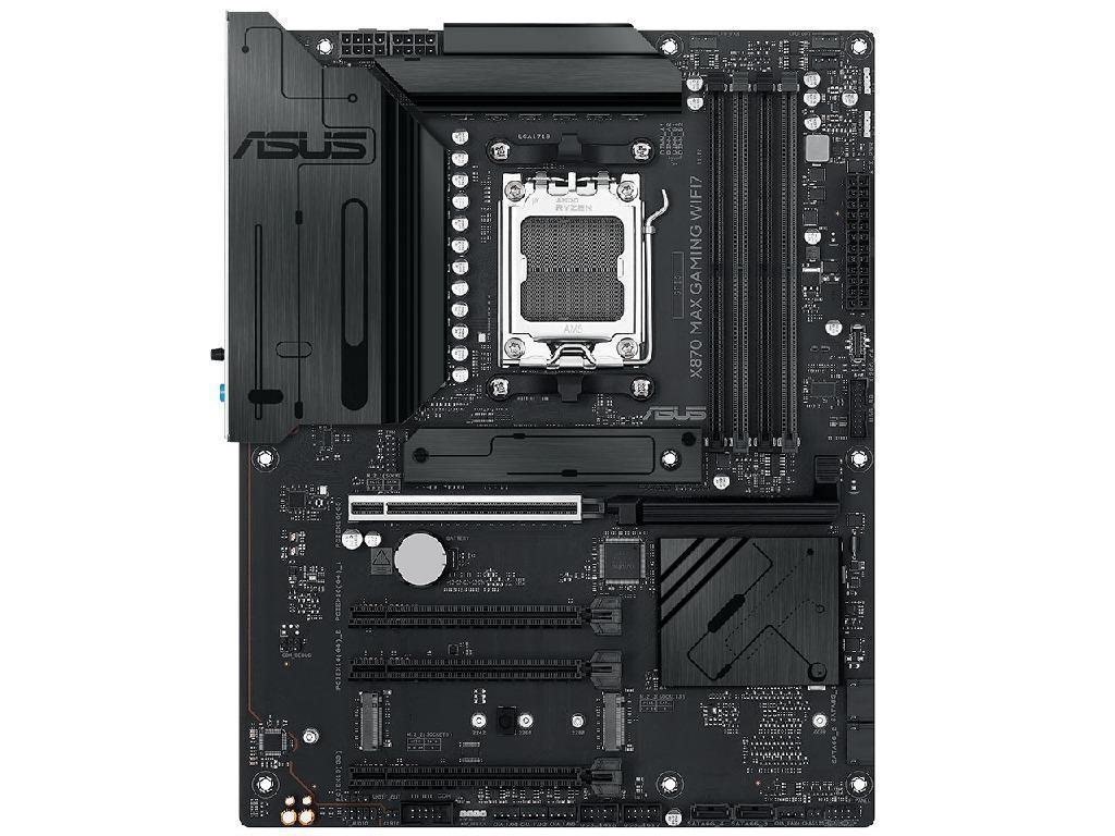 ASUS X870 MAX GAMING WIFI7 AMD X870, AM5, Dual DDR5 800 8000 Mhz Pcie 50 X16 HDMI2XUSB4 USB Typec Display Output Sata Pcie Raid M2 Pcie 50 X4 Socket 2XM2 Pcie 40 X4 Sb 8CH WIFI7 Placa D - миниатюра 2