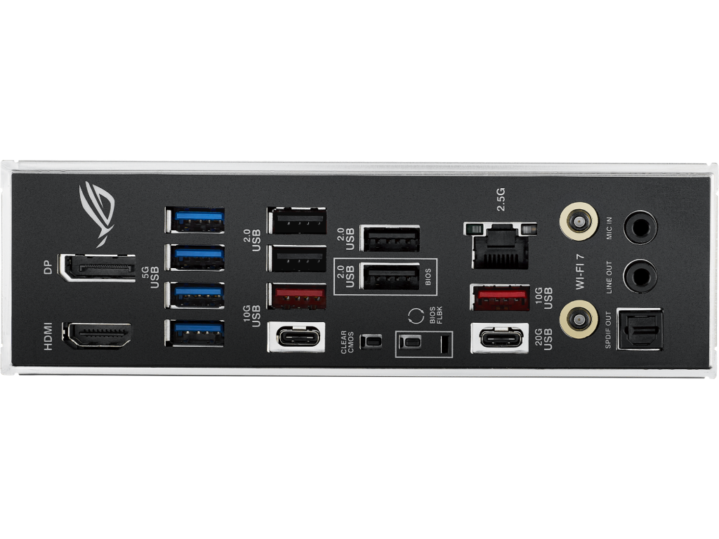 ASUS ROG STRIX B850-F GAMING WIFI AMD B850, AM5, Dual DDR5 8000+MHz, 2xPCIe 5.0 x16 slot, HDMI/DisplayPort, USB Type-C, SATA PCIe RAID, 2xM.2 PCIe 5.0 x4, M.2 PCIe 4.0 x4, Wi-Fi 7 802.11be BT 5,4, 2.5Gb Ethernet, Aura (placa de baza/материнская плата) - миниатюра 5