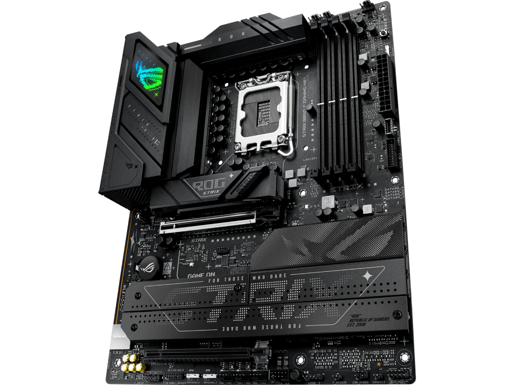 ASUS ROG STRIX B860-F GAMING WIFI Intel B860, LGA1851, Dual DDR5 9066+ MHz, PCIe 5.0 x16, PCIe 4.0 x16, DP/HDMI/Thunderbolt4 video/USB Type-C video, Intel SATA RAID, M.2 PCIe 5.0 x4, 3xM.2 slots PCIe 4.0 x4, SB 8-Ch., Wi-Fi 7 802.11be BT5.4, 2.5Gb Ether - миниатюра 3
